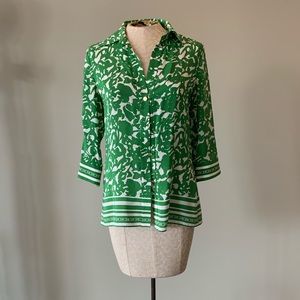Carolina Herrera Green Long Sleeve Top